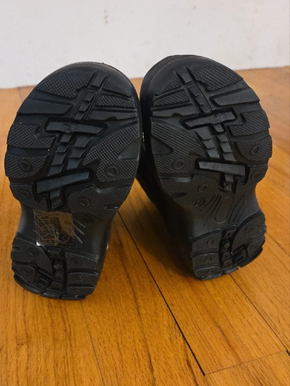 Kids Black Winter Boots with Faux Fur Lining